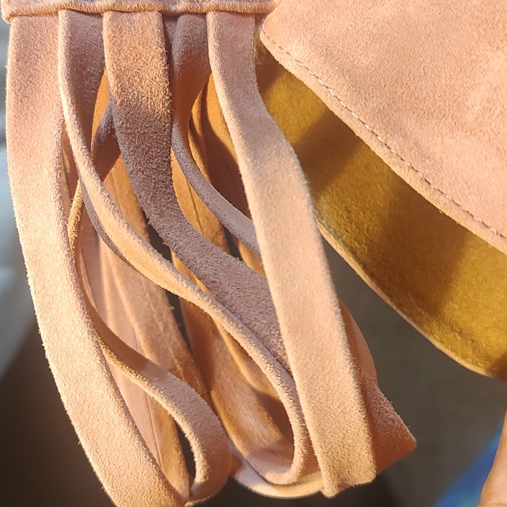 Lucky brand blush suede block heel sandal - Picture 10 of 12